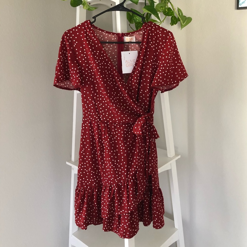 Polka Dot Wrap Dress - S/M